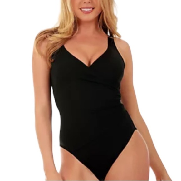 InstantFigure One-Piece Wrap Swimsuit w/ Slimming Control NWT - Picture 11 of 11